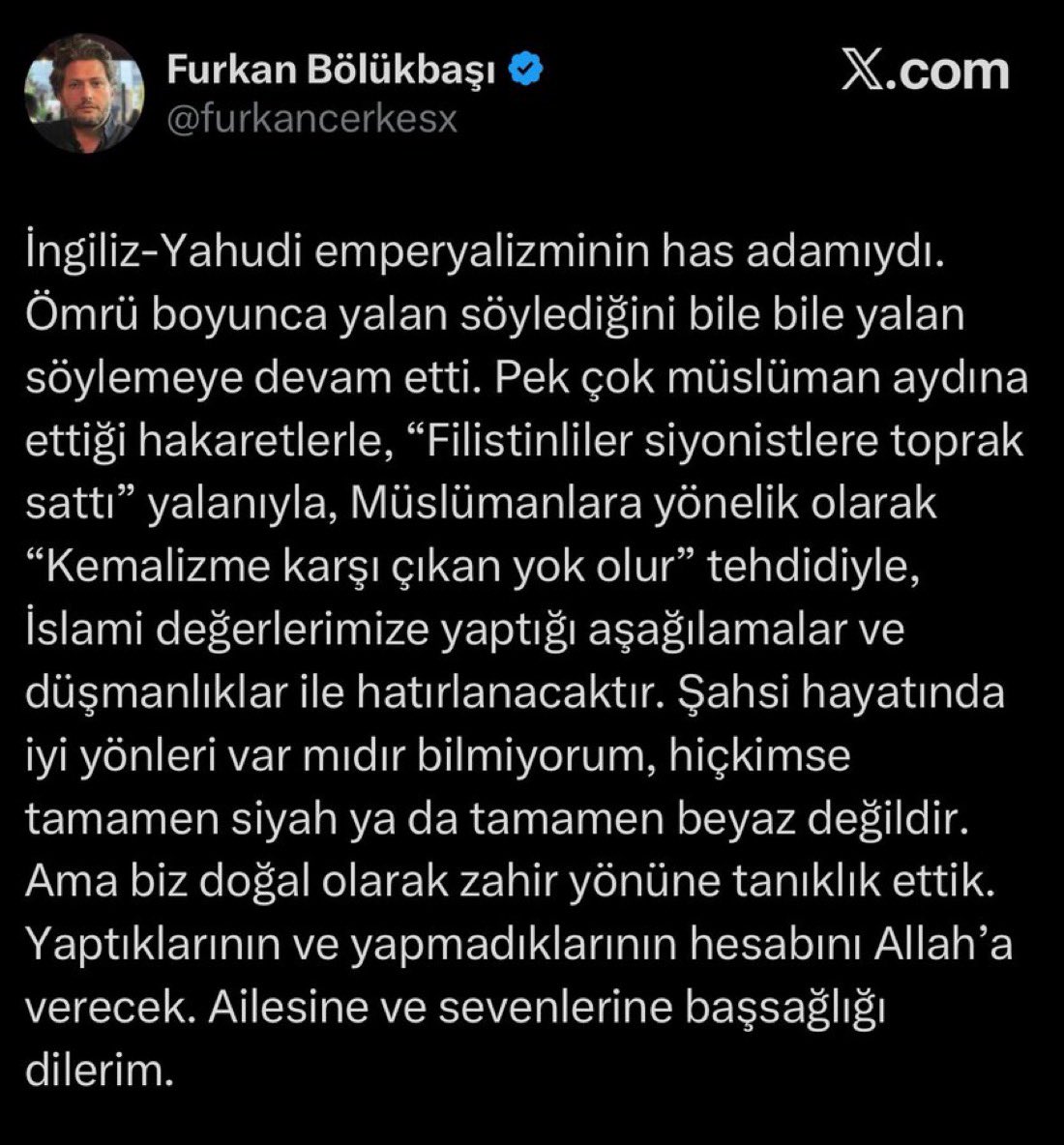 serbazmustafa61's tweet photo. Düşünsene ömrün okumayla, araştırmayla geçmiş. Dünyanın en iyi okullarında hocalık yapmışsın, makalelerin her yerde yayınlanmış, alınacak ne kadar ödül varsa almışsın, tüm dünyanın saygınlığınızı kazanmışsın, ilber Ortaylı olmuşsun, kıçı kırık bir fetöcü trol Furkan Bölükbaşı (büllükbaşı) seni beğenmiyor!  
Gerçekten de cehalet büyük özgüven sahibi!