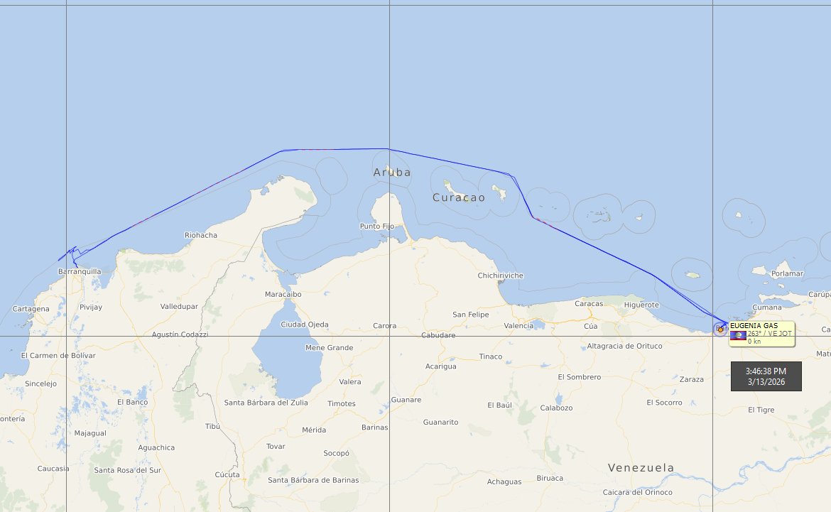 FlconEYES's tweet image. 🚨📷EUGENIA GAS 8813099  Tanquero LPG (Gas Licuado de Petróleo) rentado a #Belize al servicio del @PartidoPCC abastece en #Moa a @Sherritt_Intl.

Luego de avatares ir y venir de #Colombia finalmente está llenando Licuado en #JoseTerminal comprado a #Venezuela.

#Now #Cuba #AIS