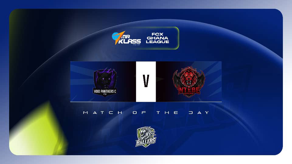 FCXBallers's tweet photo. Can Ntebe Reborn stop the unbeaten run ? Void Panthers on 5 winning streak! Today’s production game kicks off at 10:30pm. What’s your prediction? First person to get the right scores wins 50gh! Link will be shared #FCXGhanaProClubsLeague. https://t.co/kJg51naEKV
