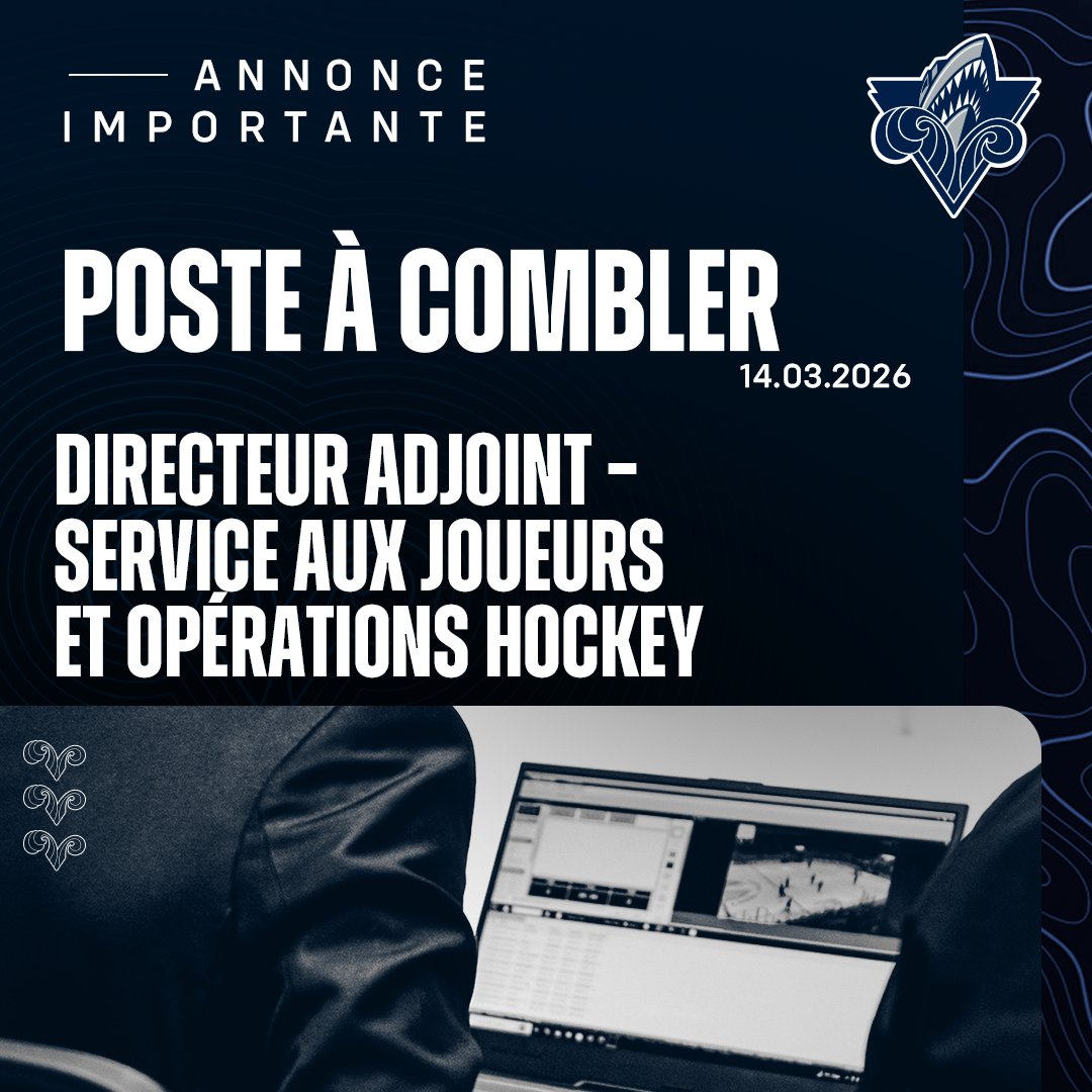 oceanicrimouski's tweet photo. Tu veux évoluer au cœur de l’action d’une équipe de la LHJMQ? On est à la recherche d’un directeur adjoint – service aux joueurs et opérations hockey. Un rôle terrain, polyvalent et essentiel dans l’encadrement des joueurs.

Plus d'infos :  https://t.co/U32FHHvXGW https://t.co/EzPKzPV1cc