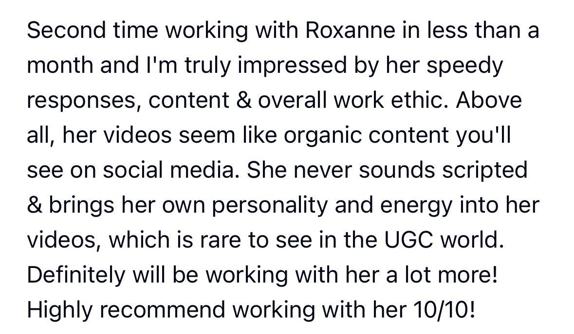 ROXANNE | UGC CREATOR tweet media