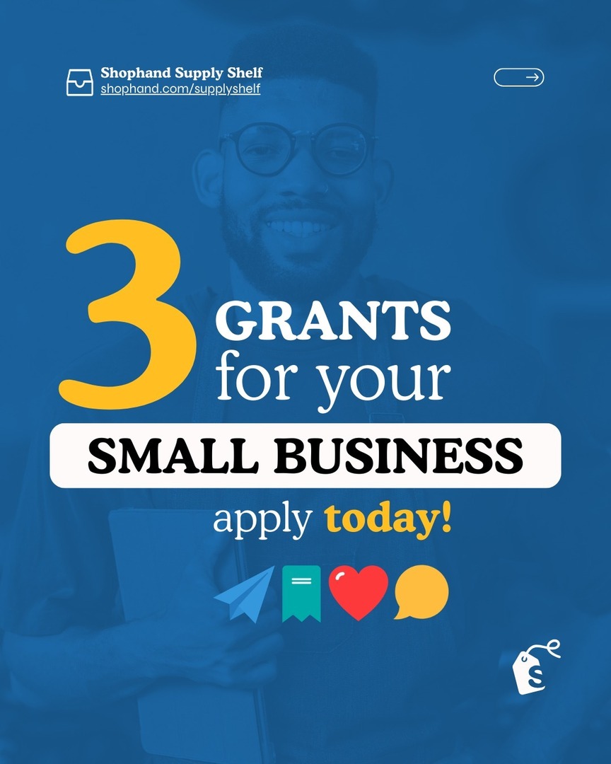 ✨ New funding has just been restocked on the Shophand Supply Shelf! ✨
ㅤ
It’s #FundingFriday, and we’re spotlighting a few new grant opportunities to help small business owners grow, build momentum, and keep moving forward.
ㅤ
🌍 Mona Small Business Im… instagr.am/p/DV1jlhTE934/