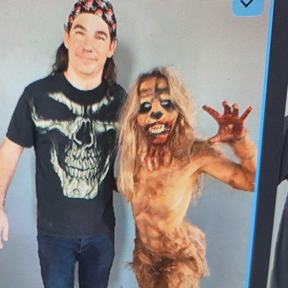 So I have this Friend that Is a body painter. He was offered a gig that required prosthetics and gore. Which was a little outside His skill set.
He had multiple models to paint as well. He offered to split the fees with me. I accepted.

So I drove 4 hours and painted this little