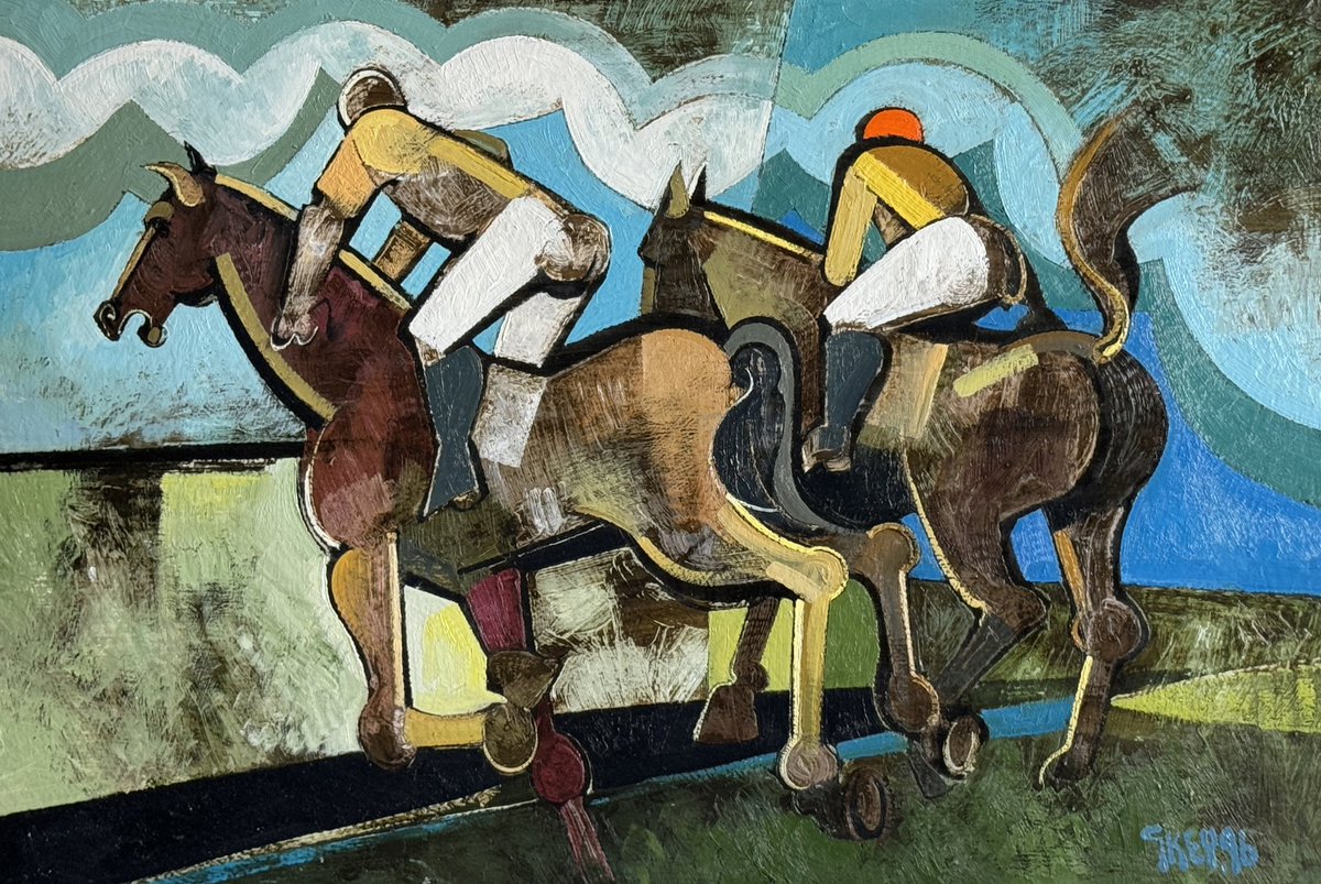 gallerycheshire's tweet photo. Geoffrey Key - Cloud Race.

#geoffreykey #horsepainting https://t.co/e3aDaTnHnN