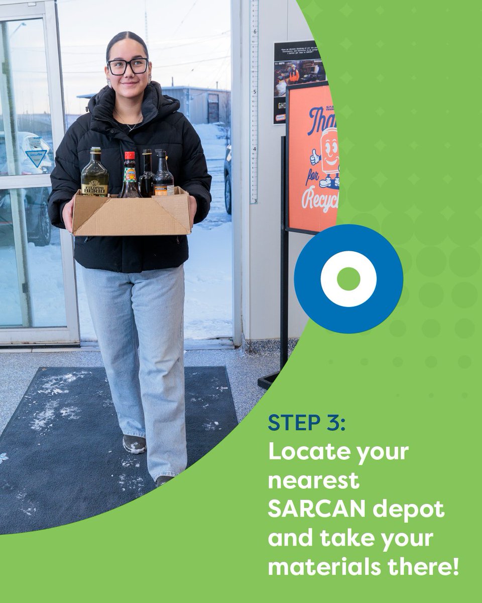SKRecycles's tweet photo. Make your recycling trip count! Here’s a quick 3-step reset ♻️👇

1. Give items a quick rinse, leave caps &amp; lids off

2. Separate materials into the three depot categories: foam, flexible plastics, &amp; non-deposit glass

3: Find your nearest SARCAN depot &amp; bring your materials in https://t.co/TsvdUja3qI
