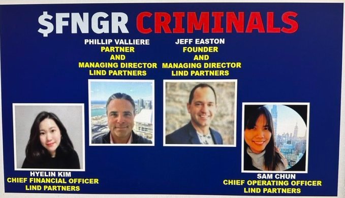 MRbustashorts's tweet photo. $fngr @NewYorkFBI
@DOJCrimDiv  @CIA @SECGov 
LIND PARTNERS NYC notorious stock counterfeiters 300,000,000 fake FNGR shares=almost $500million scam
Time to get their passports..walls r closing in...rats will talk https://t.co/e4S09anTC2