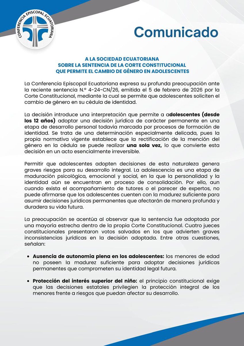 Conferencia Episcopal Ecuatoriana tweet media