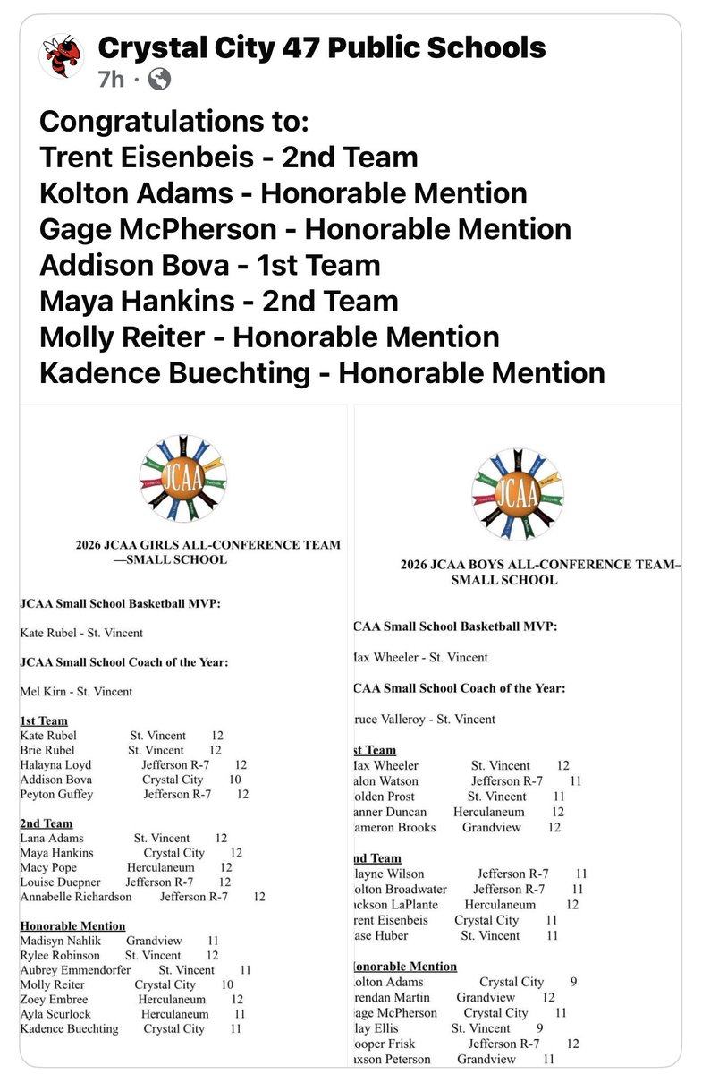 CrystalCitySC's tweet photo. Lots of familiar names on this list!!! Most all of them took weights and crushed their workouts all season long and then proceeded to dominate on the court as well 🔥🙌👏 https://t.co/ySyNF48a8G