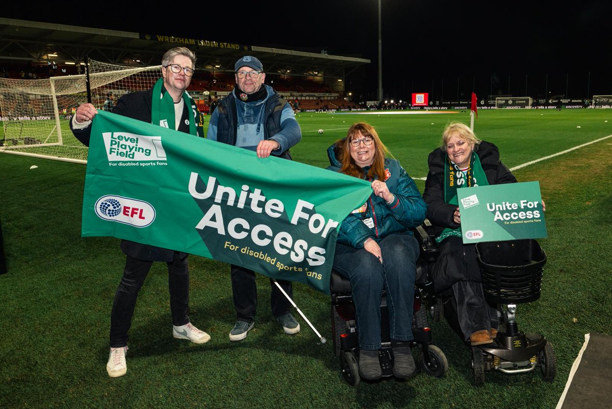 We're proud to be supporting <a href="/lpftweets/">Level Playing Field</a>' Unite for Access campaign 🫡

🔴⚪ #WxmAFC