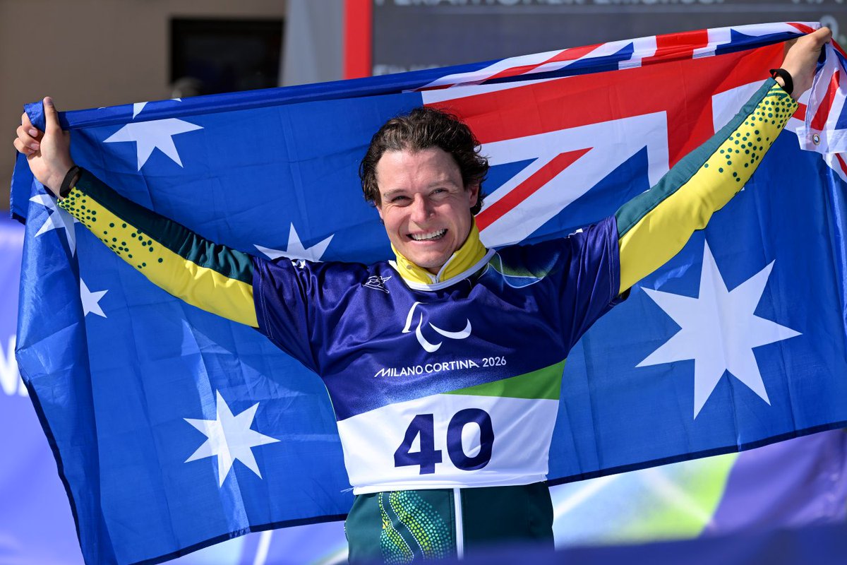 AUSParalympics's tweet photo. 🥉🏂 Another medal for Ben Tudhope

Australian Para snowboard star Ben Tudhope has claimed banked slalom bronze at the Milano Cortina 2026 Paralympic Winter Games - backing up his snowboard cross silver with a second podium of the Games.

More: https://t.co/W1lGh57hgf

@SnowAust https://t.co/EckS3mAvXU