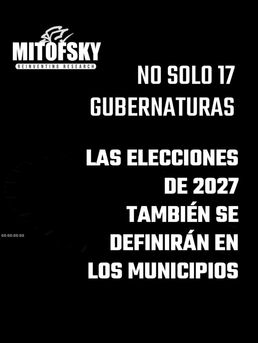 RoyCampos's tweet photo. No solo 17 gubernaturas, MUNICIPIOS donde poner el ojo en las elecciones de 2027. hay municipios y alcaldías con más población o más poder económico que algunas de esas 17 gubernaturas, voy a platicar de algunos de los municipios importantes:

Primero por estado:

Aguascalientes: La capital Aguascalientes pero no perdamos de vista al menos Jesús María y Calvillo

Baja California: Obvio la capital Mexicali importa aunque el municipio más importante es Tijuana

Baja California Sur: Dos de los 5 municipios concentran a la población, La Capital La Paz y Los cabos

Campeche: Aunque no tienen gran tamaño, los dos importan en el estado, Campeche y Carmen

Coahuila debemos de poner el ojo en Saltillo y en Torreón

Colima: Los dos municipios que importan son Colima y el Puerto de Manzanillo

Chiapas: La capital Tuxtla Gutiérrez y Tapachula en la frontera con Guatemala.

Chihuahua: La capital Chihuahua y la frontera en Cd Juárez con el municipio más grande del estado.

CDMX. Aquí es difícil seleccionar a los importantes debido a que tiene muchos, por ejemplo por tamaño veamos a Iztapalapa, Gustavo A Madero y la Cuauhtémoc, pero además por razones políticas las alcaldías panistas de Benito Juárez y Miguel Hidalgo.

Durango: No tendrá elecciones de gobernador

Guanajuato: Muchos municipios importantes, destacadamente León y la capital Guanajuato

Guerrero. Aquí el importante es el puerto de Acapulco pero también la capital Chilpancingo

Hidalgo. En este caso tal vez la atención se centrará en Pachuca.

Jalisco: Municipios del área metropolitana de Guadalajara como el mismo Guadalajara, Zapopan, Tlajomulco, Tlaquepaque pero también Puerto Vallarta

Edomex: Este es el estado donde la cantidad de municipios es grande, por ejemplo Toluca y su conurbación con Metepec; Naucalpan, Tlalnepantla, Ecatepec, Chalco y muchos otros municipios muy poblados, entre ellos Tecamac por ser el municipio desde donde se accede al AIFA

Michoacán: Aquí el tamaño tal vez nos llevaría a ver Morelia y Zamora pero no perdamos de vista Lázaro Cárdenas y ahora por razones políticas el municipio de Uruapan

Morelos: La atención se centrará en Cuernavaca

Nayarit: La capital Nayarit y el importante y creciente Bahía de Banderas

Nuevo León: Al igual que en Guadalajara, el Area Metropolitana de Monterrey generará atención; Monterrey, San Nicolás, Garza García, García, Linares y otros

Oaxaca: La atención en la capital Oaxaca

Puebla: Además de la capital Puebla y Tehuacán, deberemos estar pendiente de Cholula conurbado a la capital

Querétaro: Todos los municipios conurbados a la capital Querétaro más San Juan del Río

Quintana Roo: Los municipios han crecido en forma importante pero la atención en Benito Juárez (Cancún)

San Luis Potosí: Los conurbados San Luis Potosí y Soledad.

Sinaloa: Los tradicionales tres municipios importantes: Culiacán, Mazatlán y Ahome (Los Mochis) 

Sonora: Si tenemos que elegir tres municipios veremos a Hermosillo, Nogales y Cajeme (Cd. Obregón)

Tabasco: El municipio de Centro donde está la capital Villahermosa.

Tamaulipas: Otro estado con muchos municipios de interés, En la frontera vemos a Reynosa, Matamoros y Nuevo Laredo; y después la capital Cd. Victoria y en el sur Tampico.

Tlaxcala: El interés en la capital Tlaxcala

Veracruz: es el otro estado sin elecciones municipales.

Yucatán: La capital Mérida y el puerto de Progreso

Zacatecas: Aquí tenemos a tres, Zacatecas, su conurbado Guadalupe y Fresnillo.

Aquí solo mencioné a 78, que pueden fácilmente subir a 100 agregando muchas conurbaciones y otros por su importancia económica, política o económica (ejemplo Piedras Negras, Huixquilucan, Texcoco, Taxco, Guasave, Huajuapan, Tonalá, Santa Catarina, Corregidora y varios más)

https://t.co/9o9lz42Aex