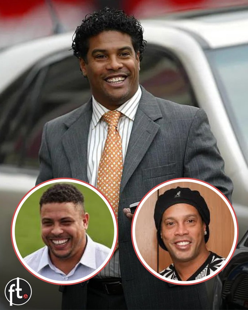Footballtweet's tweet photo. Ronaldinho's brother is the exact midpoint between Ronaldinho himself and R9. 🇧🇷 https://t.co/gO02X5hsqP