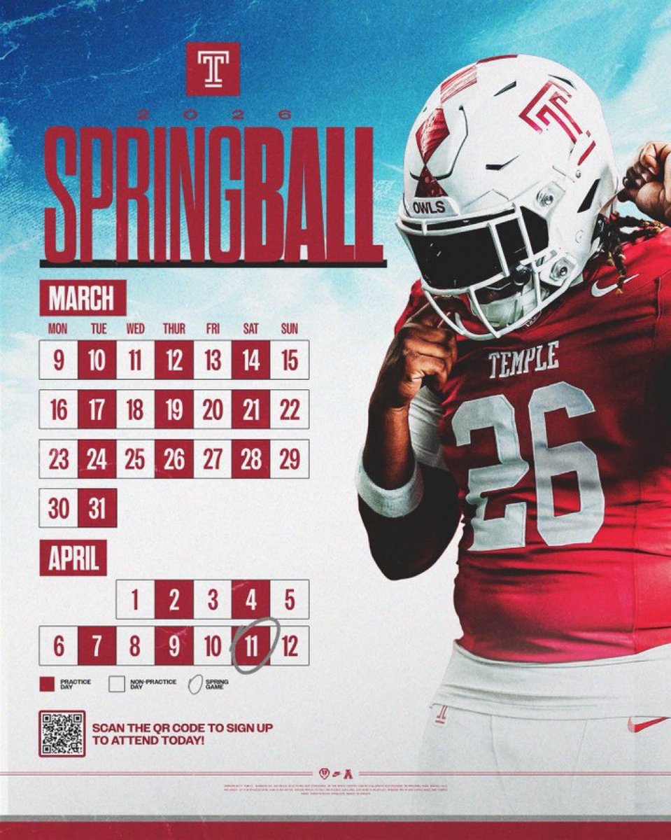 Grateful and excited to be able to go to Temple on 3/14 for a Spring Practice. 
<a href="/CoachBearfield/">Coach Bearfield</a> <a href="/Temple_FB/">Temple Football</a>