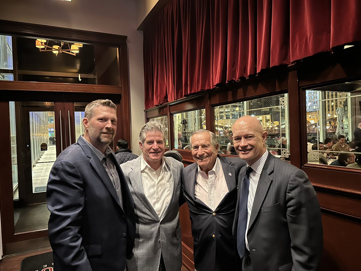 DanielQHerbert's tweet photo. The four main players in Cook County's Trial of the Century came together  @ChicagoCut Cut It was eye-opening to recognize the immense pressure we were all under  Despite this everyone maintained a professional & cordial demeanor serving as a valuable lesson in civility which is critical to our system of justice