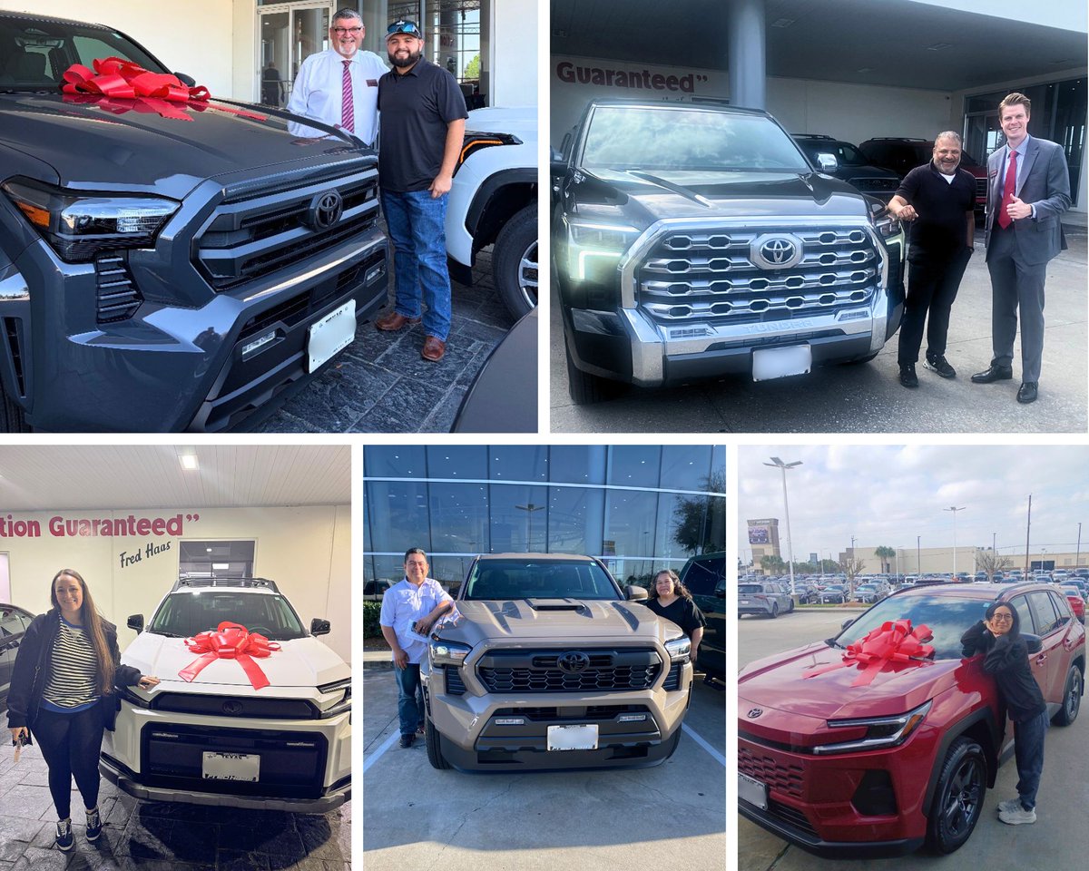 fredhaastoyota's tweet image. Happy Friday! Seeing our customers drive off with a smile makes our week. Thanks for letting us be part of your journey! 🚗💙 Balbina C., Doristo A., Giovanni J., Jami R., Kathryn O., Maria C., Marvin G.A., Rosa G., Trang M., and Zhao Z. #HappyCustomers #Houston #SpringTX