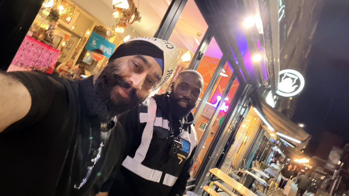 Today Field Security sent a security officer to guard my restaurant, free of charge.  
This is what Britain has long been waiting for: people coming together against aggression.