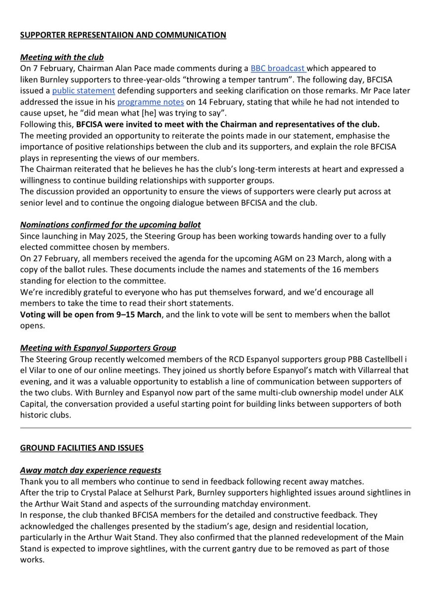 Burnley FC Independent Supporters Association tweet media