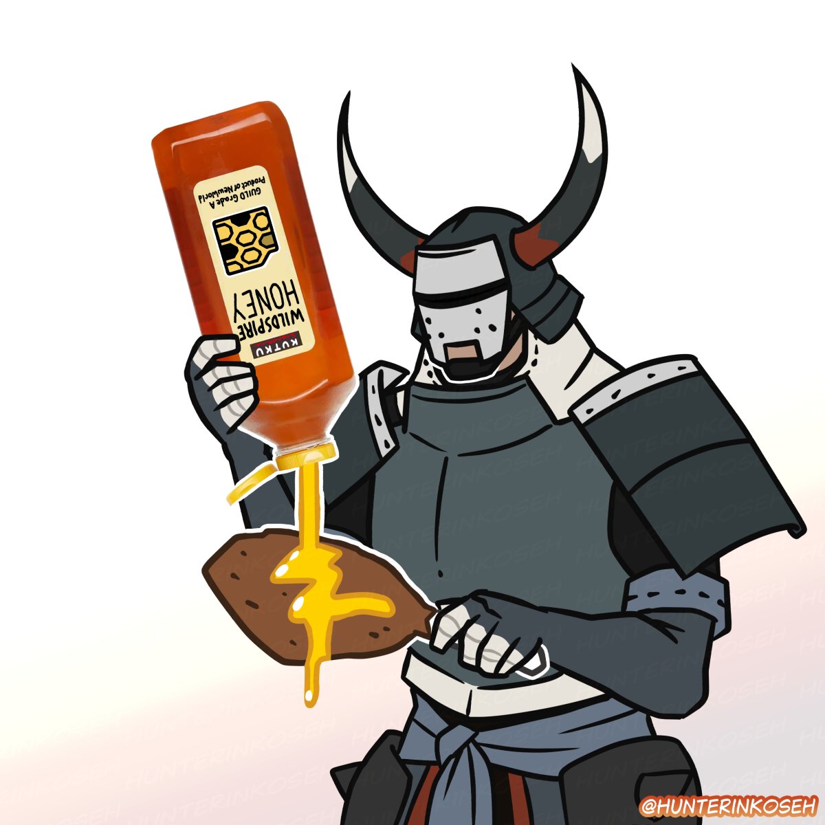 hunterinkoseh's tweet photo. Um, he just really likes honey.. https://t.co/q2nBDOtSLh