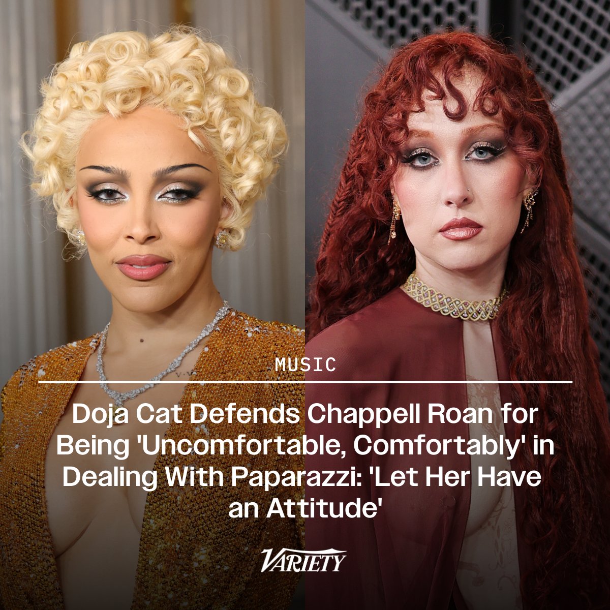 Doja Cat defends Chappell Roan after the singer tore into paparazzi and autograph seekers in Paris: 

“I f*cking love that she does it. I love that she can be uncomfortable, comfortably, in front of people and protect herself and be honest. I had to learn how to be honest. I had