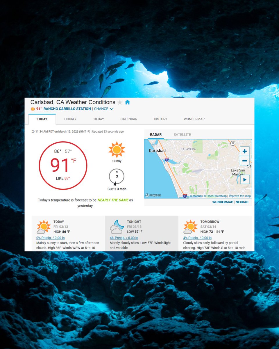 VisitorSavings's tweet photo. A little tepid today in Carlsbad! #carlsbadcalifornia #hotweather #ocean #hydratedskin😟 https://t.co/vQv4HurO9w
