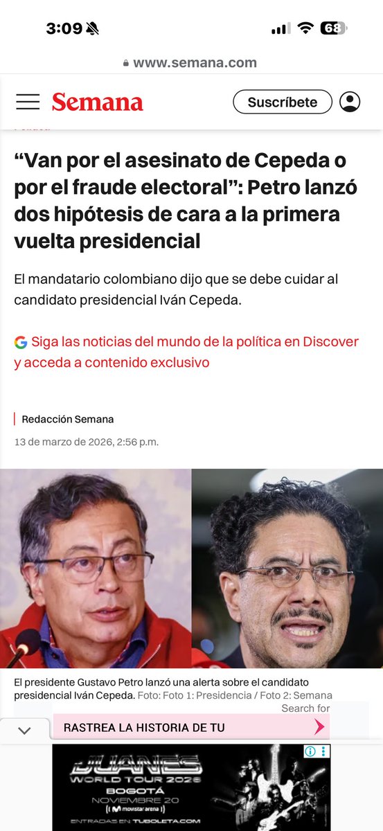 Que forma irresponsable de incendiar el proceso electoral. Su obligación es proteger a los candidatos y generar confianza. Es el Presidente de la República.  Comandante Supremo de las FFMM y de la Policía.   No un influencer. La PGN y la FGN debería pedir pruebas.