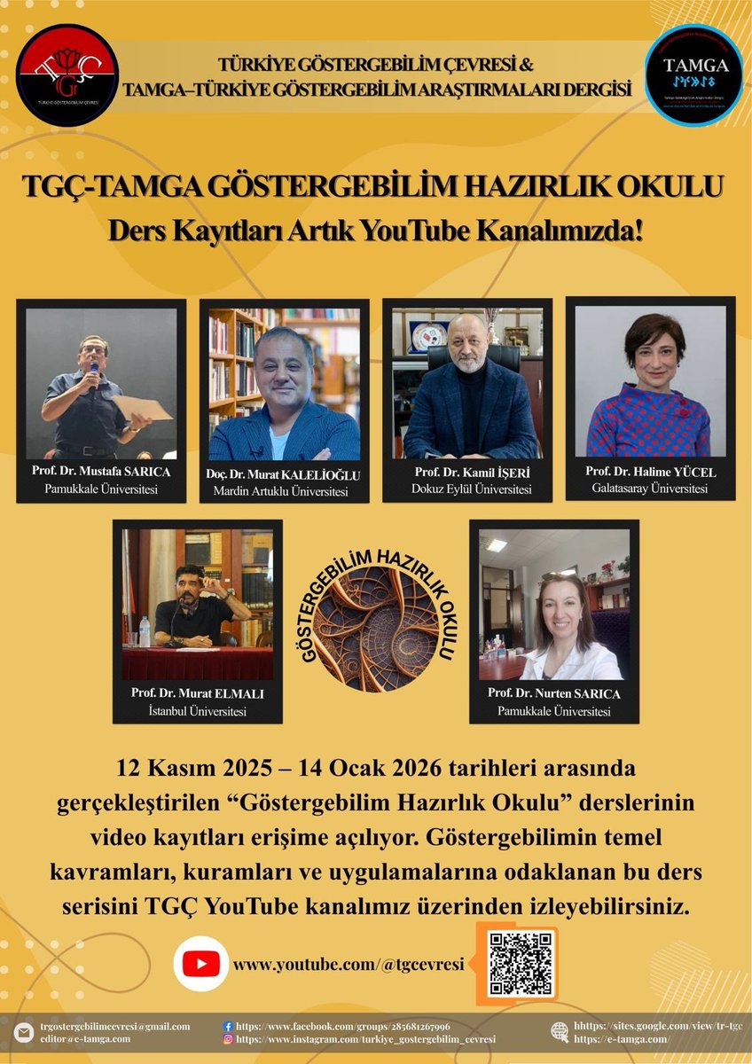 Türkiye Göstergebilim Çevresi tarafından hazırlanan “Göstergebilim Hazırlık Okulu” dersleri kapsamında, bölümümüzden Prof. Dr. Murat Elmalı’nın gerçekleştirdiği “Göstergebilimde Alanlar Arasılık” konulu derse aşağıdaki bağlantıdan ulaşabilirsiniz.

youtu.be/-CFGpsYEQec?si…
