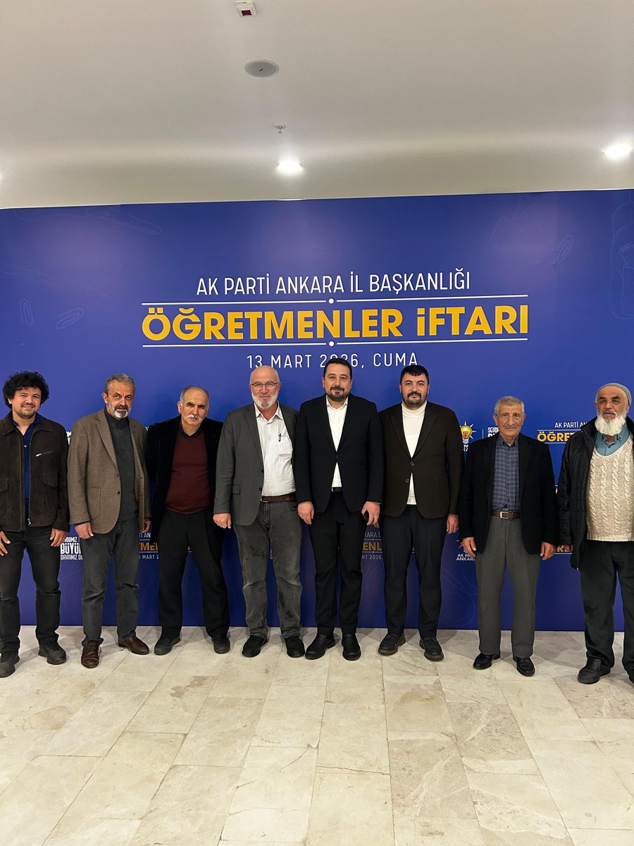 AkGolbasiResmi's tweet photo. AK Parti Ankara İl Başkanlığımız tarafından düzenlenen Öğretmenler İftarı Programına, Sosyal Politikalardan Sorumlu İlçe Başkan Yardımcımız @Salimkaraaslann, yönetim kurulu üyelerimiz ve emektar öğretmenlerimiz ile katılım sağladık.

Geleceğimizi ilimle, emekle ve sabırla inşa eden kıymetli öğretmenlerimizle aynı sofrada buluşmanın mutluluğunu yaşadık.

Eğitime emek veren tüm öğretmenlerimize teşekkür ediyor, Ramazan ayının birlik ve bereketinin daim olmasını diliyoruz.

#RamazanBereketi 

@AkpartiAnkara 
@hakanhanozcan 
@Slmakcyln