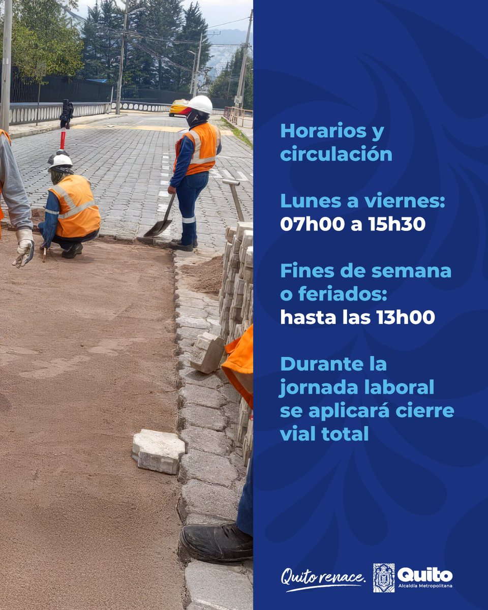 ObrasQuito's tweet photo. 👉#MantenimientoVial | Iniciamos los trabajos en el adoquinado de la calle San Francisco de Rumihurco, en el sector #ElCondado, con el objetivo de mejorar las condiciones de circulación y seguridad para conductores, vecinos y usuarios de esta vía.
Aquí más información ➡️https://t.co/vR2vLTiK4J
#QuitoRenace
#QuitoNoSeDetiene