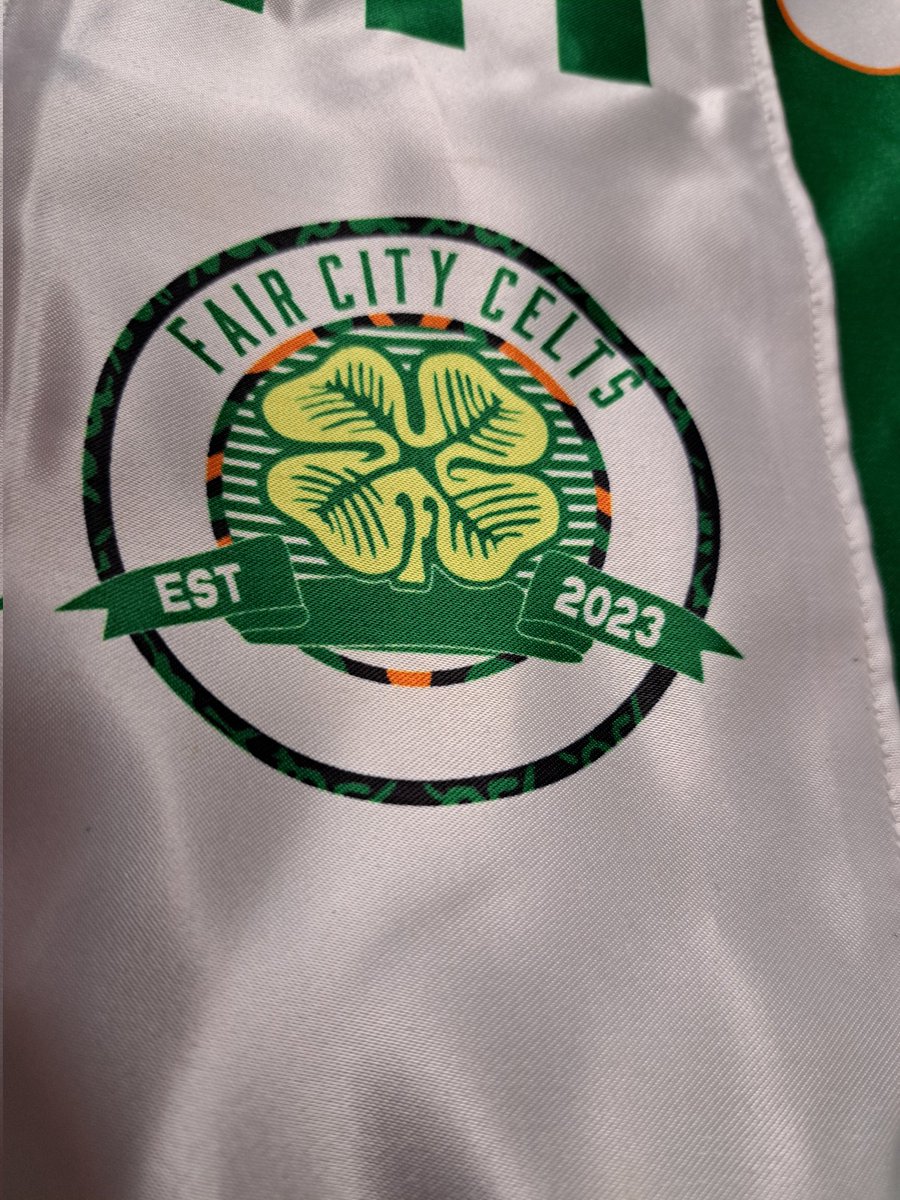 Some premium silk scarfs recently done for #faircitycelts CSC

Any supporter club interested in merch

Drop us a message 📩📩

Thehalfvolley.com