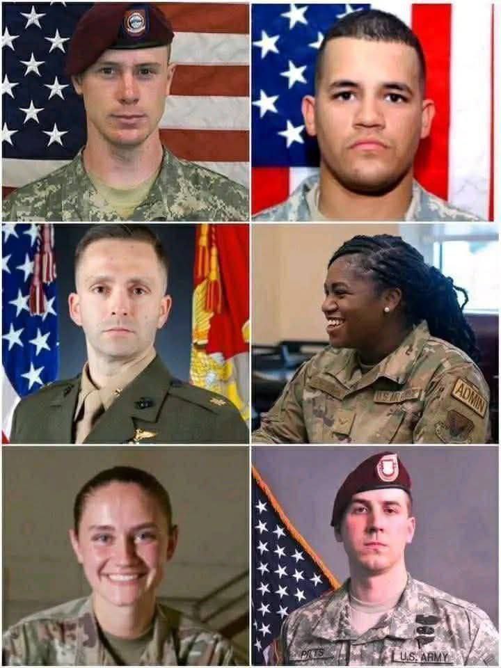Geberen 6 ABD askerinin fotoğrafları paylaşıldı.
