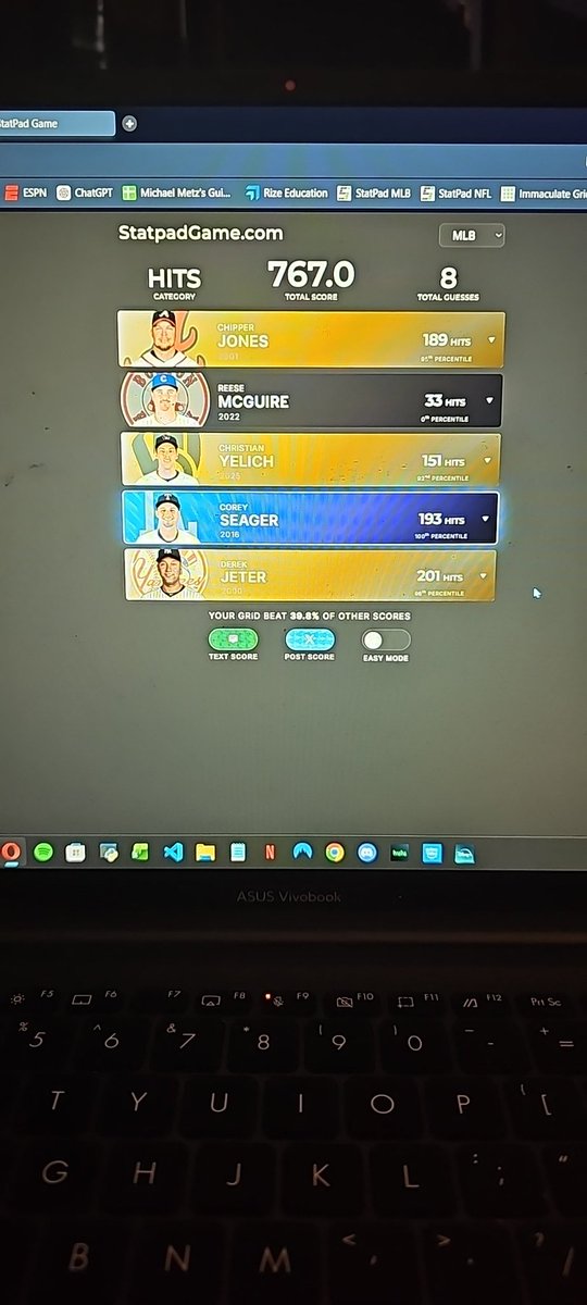MichaelMetzJr1's tweet photo. @StatpadGame https://t.co/1y48P5FHrF