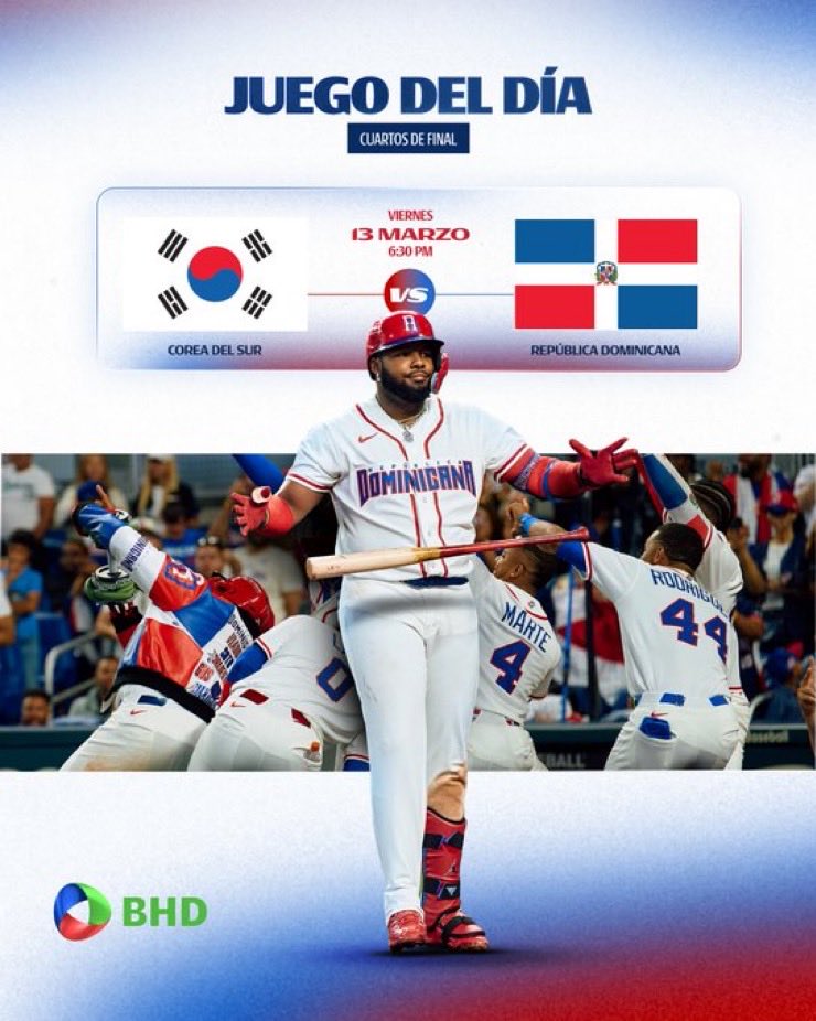 TessieSanchez's tweet photo. ⚾️ Hoy se juega y se gana🏟️
🇩🇴 República Dominicana
#PlatanoPower 🌴
🇰🇷 Corea del Sur
#KimchiPower🥬
#김치파
¡Vamo a eto! 🇩🇴 승리하자!
¿Cuantas carreras metemos hoy? 🏃🏻♂️⚾️🏃🏻♂️⚾️🏃🏻♂️
#WorldBaseballClassic
