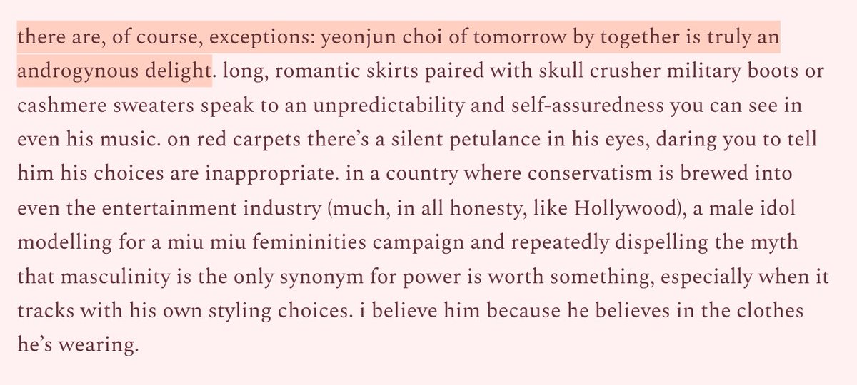 kkangluvr's tweet photo. i was reading an essay about cultural appropriation in fashion &amp; the author used yeonjun as an example of the opposite... choi yeonjun your impact is undeniable https://t.co/oiyeh935yt