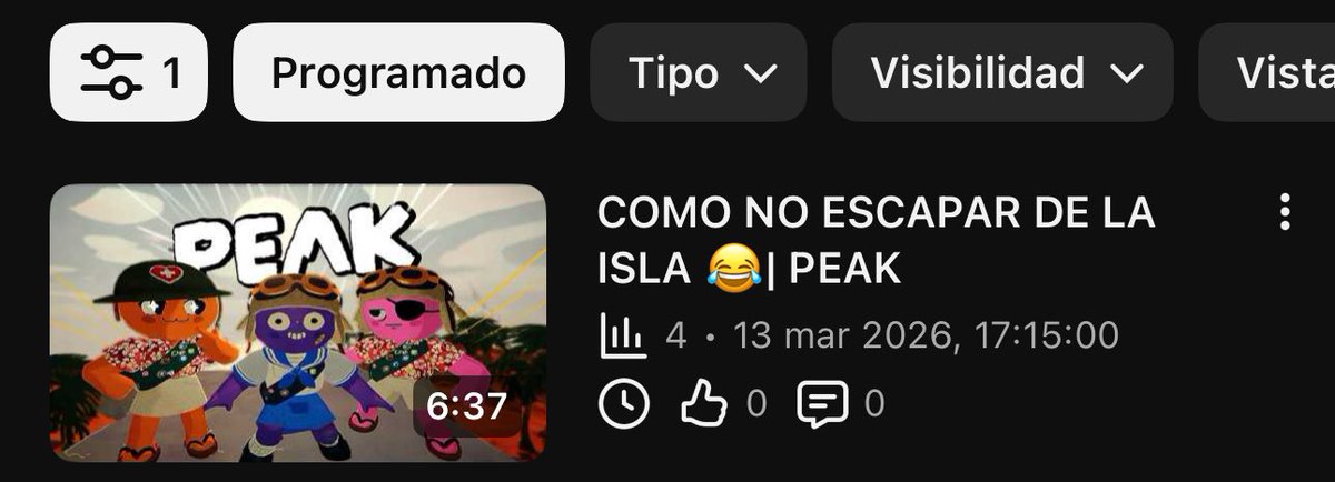 Me siento el youtuber más responsable programando videos con 3 hrs de anticipación 😎👍🏼