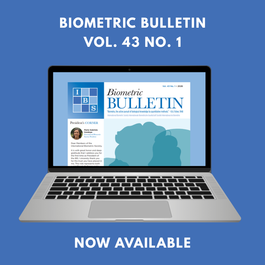 IBSstats's tweet photo. The new Biometric Bulletin is live! Read the first address from President Maria Gabriela Cendoya, Software Corner insights, regional news &amp; more from the IBS community.

🔗 https://t.co/xFV7rocMkn https://t.co/oF8GXHxe5P
