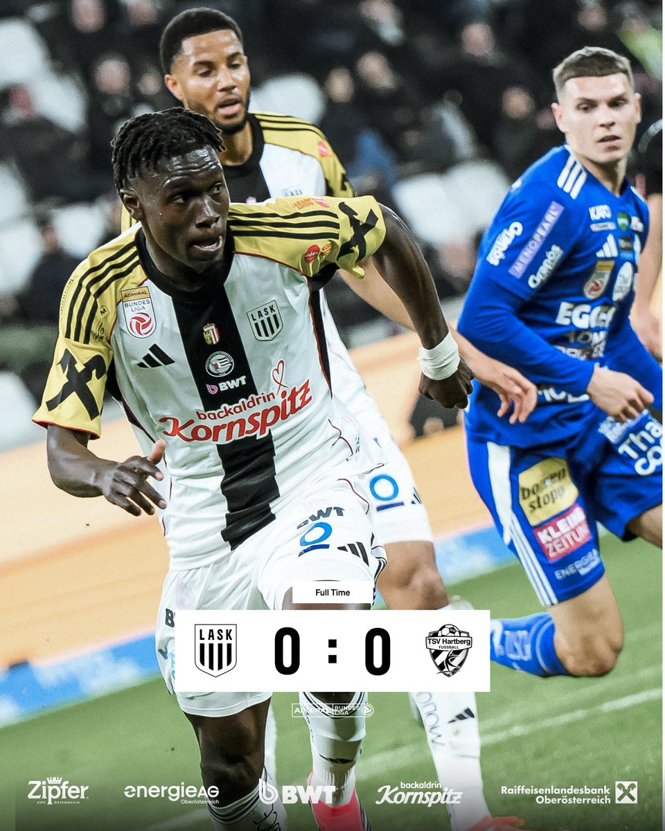 LASK_Official's tweet photo. Keine Tore zum Auftakt der Meistergruppe
______________________________
⚫️⚪️ASK 0-0 🔵⚪️HTB #ASKHTB #ADMIRAL FT https://t.co/3KrIvVdWtZ