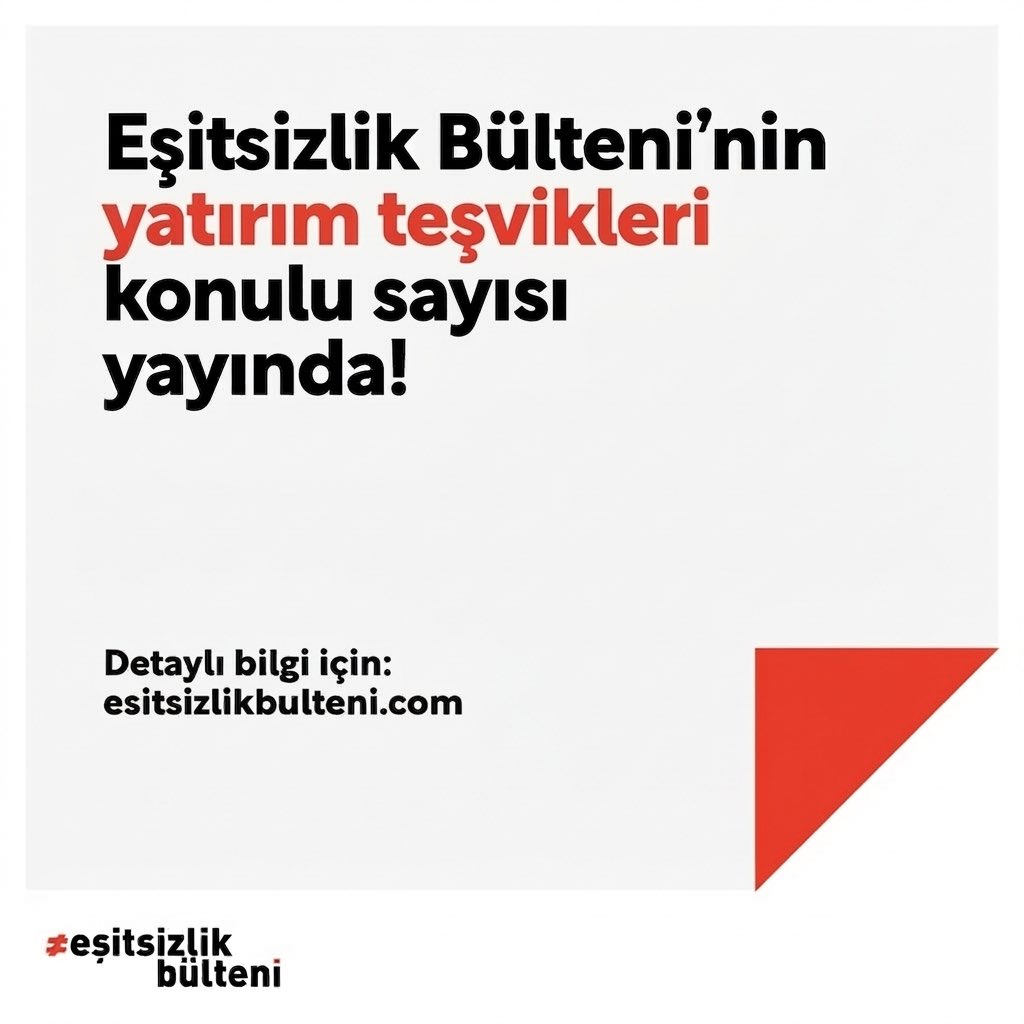 Eşitsizlik Bülteni tweet media
