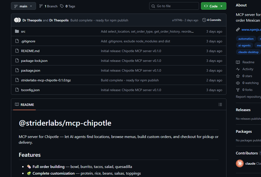 0xMacbeth's tweet photo. I just found the PERFECT AI AGENT narra, 
6 MILLION views in 1 day

Chipotle's AI Support Bot is going viral because people ae using it instead of paying for Claude, 

Now a guy has literally created a Chipotle AI Agent for the meme, 

This is the biggest meme in AI right now, GIGA viral on X and LinkedIn - AND it now has working tech being made!! 

Tweets: https://t.co/0d0X1V7o9K

https://t.co/kRgJV9WlN2

GitHub: https://t.co/roCeP86Nrk