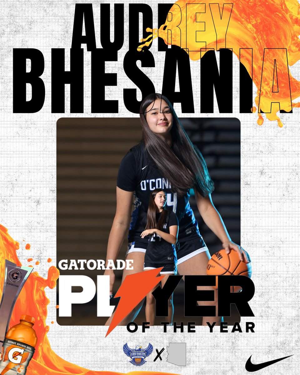 ocgbball's tweet photo. It’s official!!! 

Congratulations to the 2025-2026 Arizona Gatorade Player of the Year…

Senior Forward Audrey Bhesania 

@Audreybhesania @Gatorade https://t.co/zNYvxZMrim
