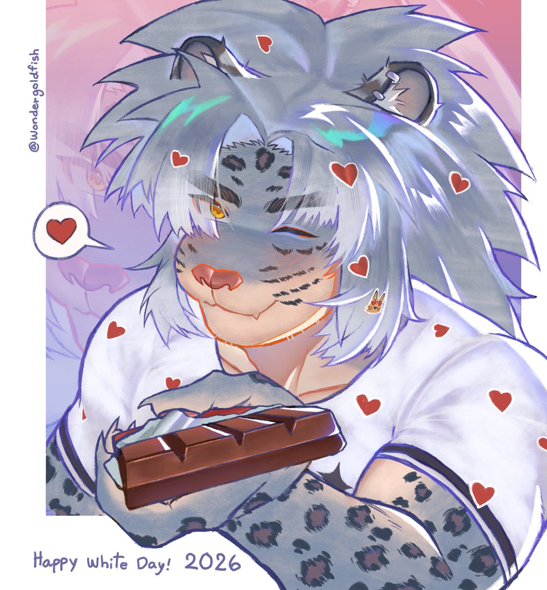 WonderGoldfish's tweet photo. “Would like some?”
Happy White Day!🍫💕🐯
#furry #illustration https://t.co/tnoMZk70Cs