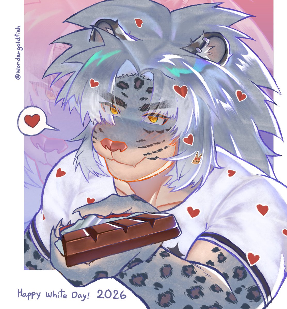 WonderGoldfish's tweet photo. “Would like some?”
Happy White Day!🍫💕🐯
#furry #illustration https://t.co/tnoMZk70Cs