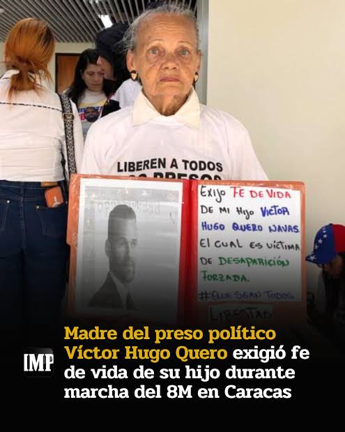 El caso de Víctor Hugo Quero hierve la sangre, causa escalofríos al cristiano y dolor a todos los venezolanos: 

* Fue secuestrado 1 de enero de 2025 en el centro de Caracas (cerca de la Vicepresidencia y el hotel El Conde): #PresosPoliticos
* su paradero y estado de salud son
