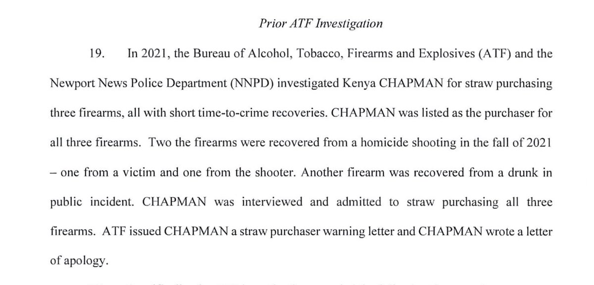 And this, ladies and gentlemen, is why you prosecute straw purchasers.