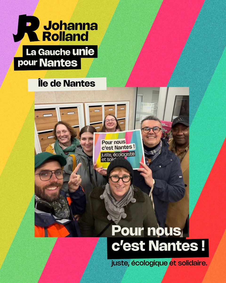 Dernier porte à porte avant 1er tour sur l’île de Nantes. Merci à la super équipe !!! 🫶 et dimanche on vote <a href="/GaucheUnieNtes/">La Gauche Unie pour Nantes</a> <a href="/JRolland_Nantes/">Johanna Rolland</a>
