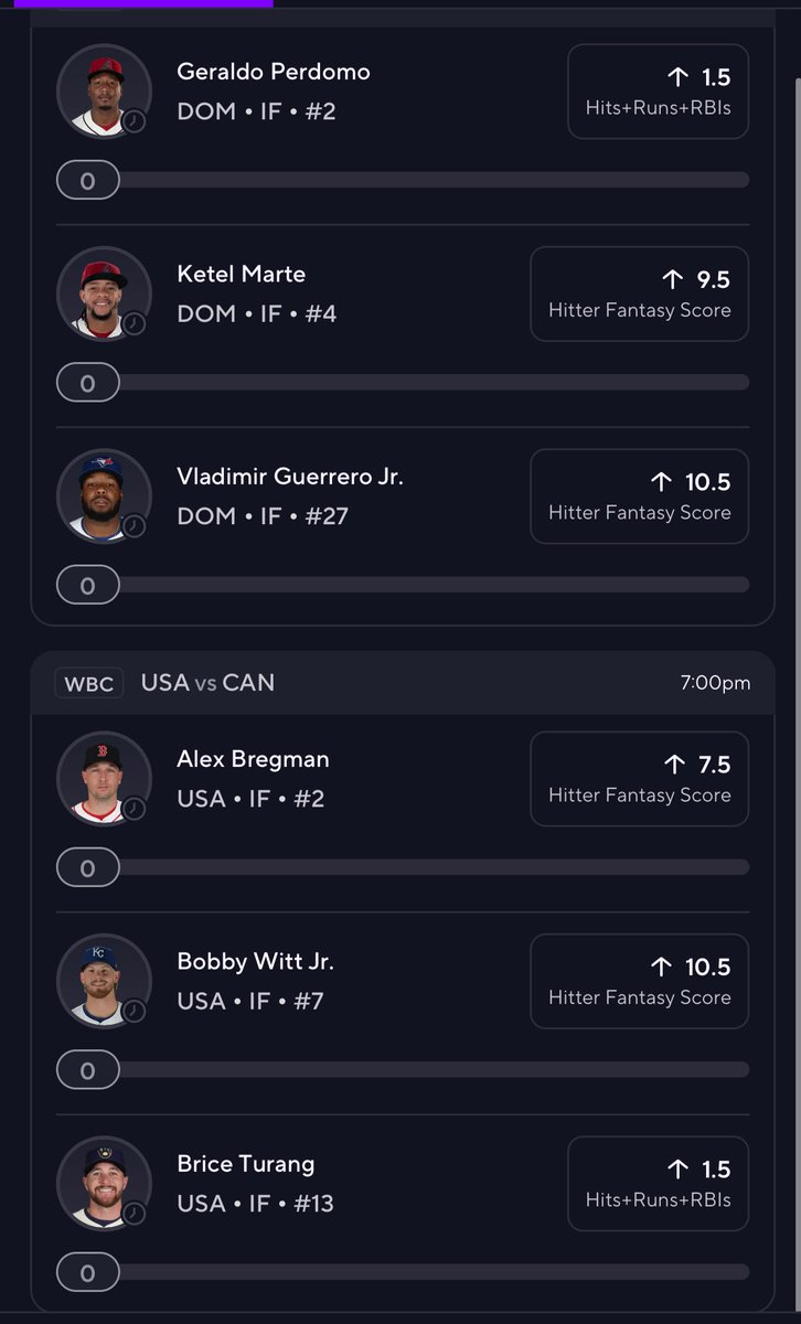 BlackMambaDFS's tweet image. PrizePicks WBC 6-Pick Slips for March 13th 🎯

If either slip goes 6/6, I’m giving $25 to someone who:

1️⃣ Likes this post
2️⃣ Reposts
3️⃣ Follows @BlackMambaDFS &amp;amp; @HotSpurBets

We’ve been on an insane heater lately 🔥
Last giveaway went 5/6 twice…

Let’s sweep this one 🧹

Link 1