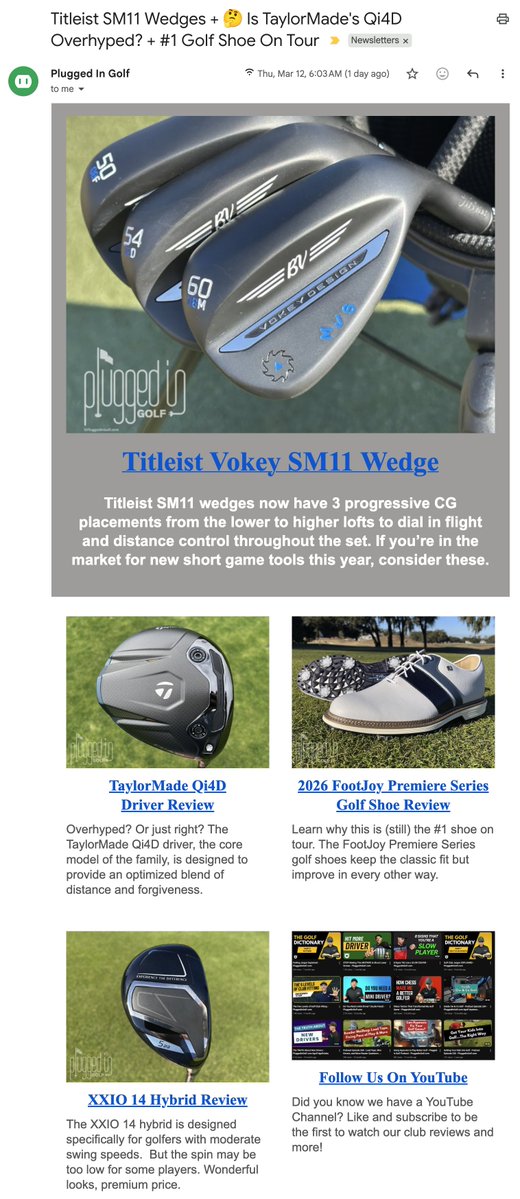 Plugged In Golf tweet media