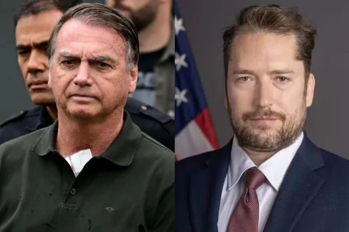 esquerdaonline's tweet photo. YANKEES GO HOME | O presidente Lula anunciou a revogação do visto de Darren Beattie, assessor sênior do Departamento de Estado do governo de Donald Trump, que agora está proibido de entrar no Brasil. Beattie tinha uma viagem programada ao nosso país para a próxima semana, tendo uma visita a Jair Bolsonaro, preso na Papudinha, marcada em sua agenda. A medida, já confirmada pelo Itamaraty, se dá depois da proibição da visita a Jair Bolsonoaro, determinada pelo STF. Ao mesmo tempo, essa decisão busca cumprir o critério da reciprocidades nas relações internacionais, adotada pelo governo Lula: “Aquele cara americano que disse que viria para cá para visitar o Jair Bolsonaro, ele foi proibido de visitar e eu o proibi de vir ao Brasil enquanto não liberar os vistos do meu ministro da Saúde, que estão bloqueados”