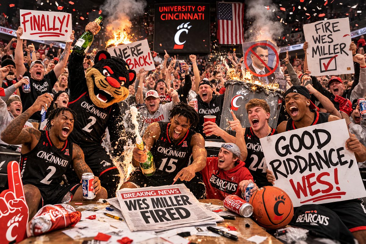 Meanwhile in #Clifton...

Good dude, can't coach in the <a href="/Big12Conference/">Big 12 Conference</a>

<a href="/GoBearcatsMBB/">Cincinnati Men’s Hoops</a> 
#ByeByeWes
#WesMiller