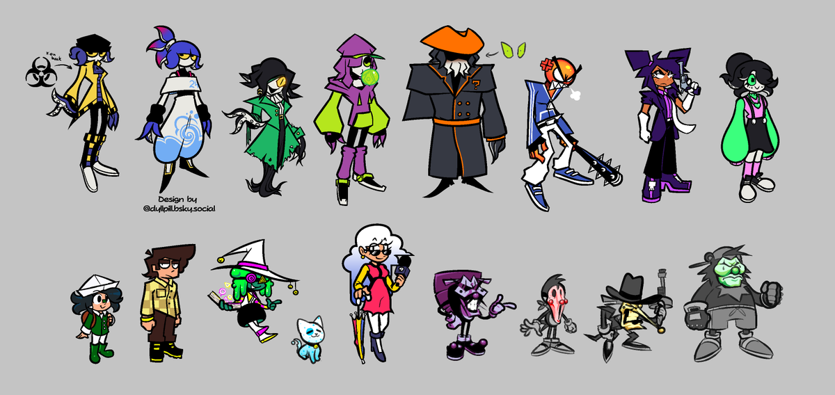 Well you guys asked for it! Genuinely can't thank you enough for all your support! As thanks, here's the full ref sheet of Hotline 024 characters for D-Sides!

#Hotline024 #dsides