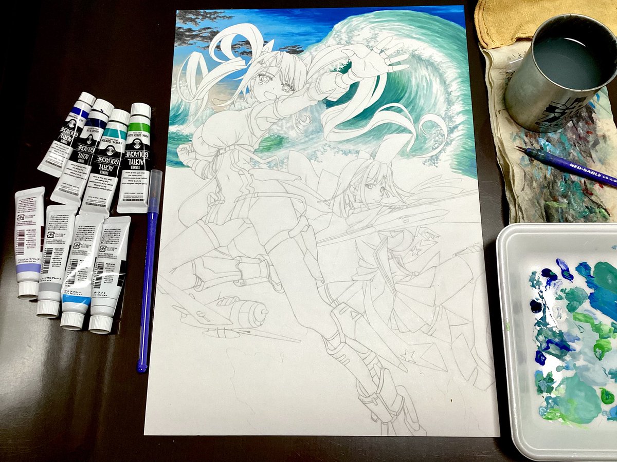 イラストリアス(アズールレーン) 「もうじき50代後半のジジイが、アニメやゲームのファンアートを、真面目に描こうとす」|真オーゼ（(@_@))のイラスト